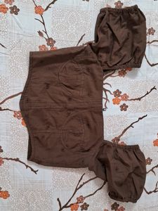 Korean Cute Crop Top And Mini Skirt