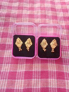 Gold Plated Earrings - Set of 2