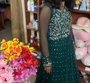 Bottle Green Party Frock