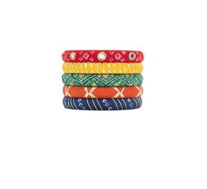 Colorful Mirrored Bangles - Set of 5