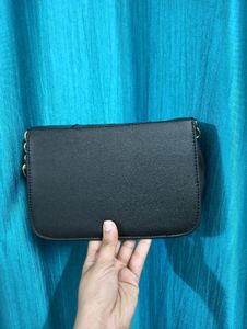 Black Sling Bag (with golden chain)