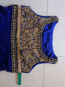Elegant Blue Embroidered Anarkali Suit