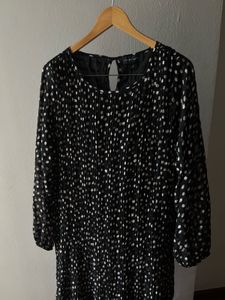 Polka DOT Pleated Midi Dress