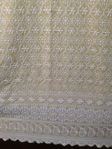 Cute Cream Yellow Chikan Kurta