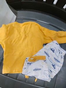 Cute Car Print Baby Pajamas