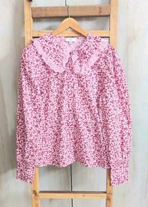 Floral Pink Blouse Bust Size-42