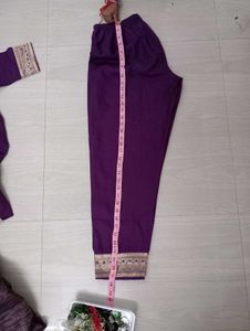 Purple Embroidered Kurta Set