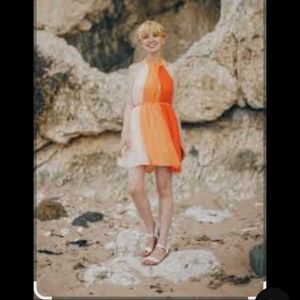 Orange Halter Dress