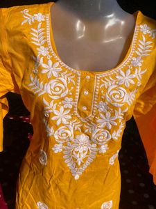 Blue Embroidered Kurta