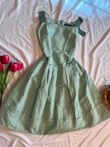 Green Fit & Flare Dress