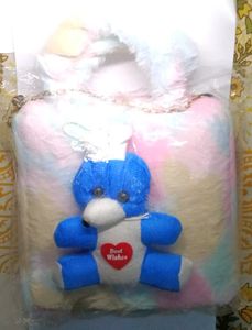 Pastel Plush Handbag with Teddy