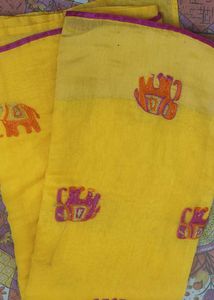 Chanderi Cotton Yellow Saree