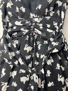 Black Soft Georgette Drees In Floral Print