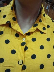 Vintage Polka Dot Button-Down