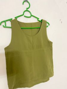 Olive Green Basic Tops