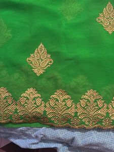 Green Stone Work Saree