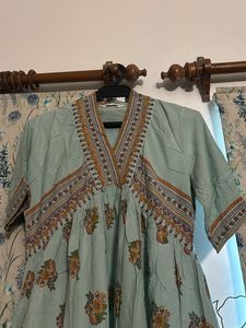 Sea Green Ethnic Dress