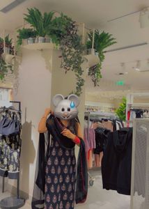 Elegant Black Printed Kurta Set