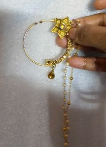 Gold &amp; Pearl Bridal Nath