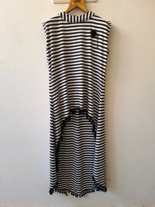 Striped High-Low Dress