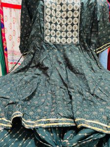 Green Sharara Set