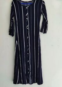 Navy Blue Stripe Kurta