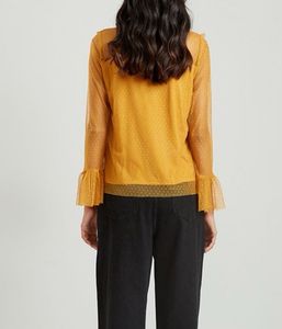 Mustard Mesh FlareTop