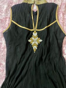Black Sleevless Anarkali Dress