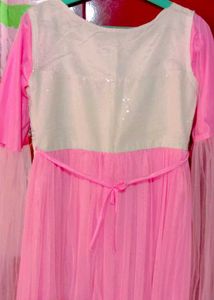 Elegant Pink Embroidered Anarkali Suit