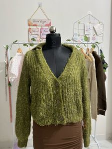 Olive Green Knit Cardigan( it’s new
