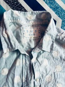 Blue Polka Dot Shirt