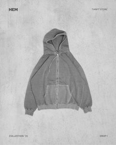 Gray Zip-Up Hoodie