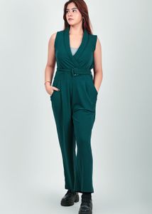 Emerald Green Sleeveless Jumpsuit