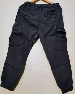 Black Cargo Joggers