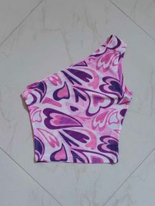 Upcycled Urbanic One-Shoulder Crop Top