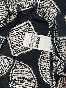 Patterned Black Kurta