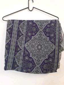 Blue Lightweight Gorgette Saree For Daily Wear