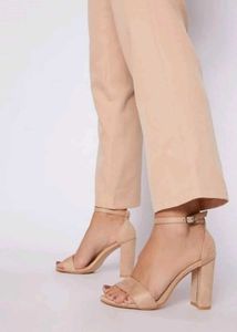 Nude Ankle Strap Heels
