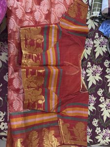 Elegant Red Printed Saree