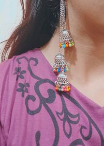 Long Multicolor Jhumka