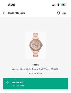Authentic Fossil Rose Gold Watch with Crystals