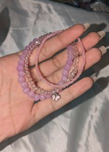 pink Stack Bracelets
