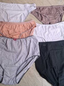 Combo Bof Six Pure Cotton Panty In  Imported Fabri