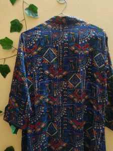 Blue Multicolor Shrug