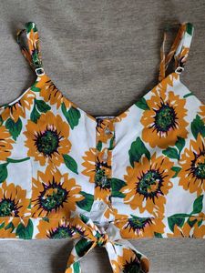 Sunflower Crop Top