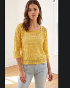 Beautiful Yellow Lace Top