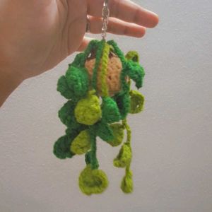 Handmade Crochet Money Plant Keychain