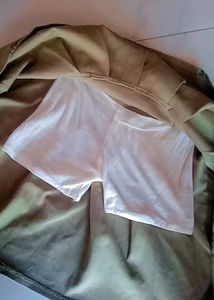 mini olive green skirt with inner short