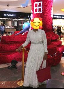 Velvet Designer White Gown 🤍