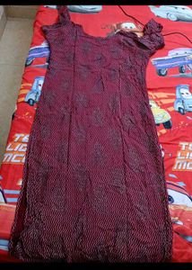 Deep Red Embroidered Kurta